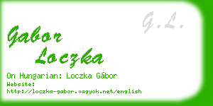 gabor loczka business card