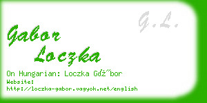 gabor loczka business card